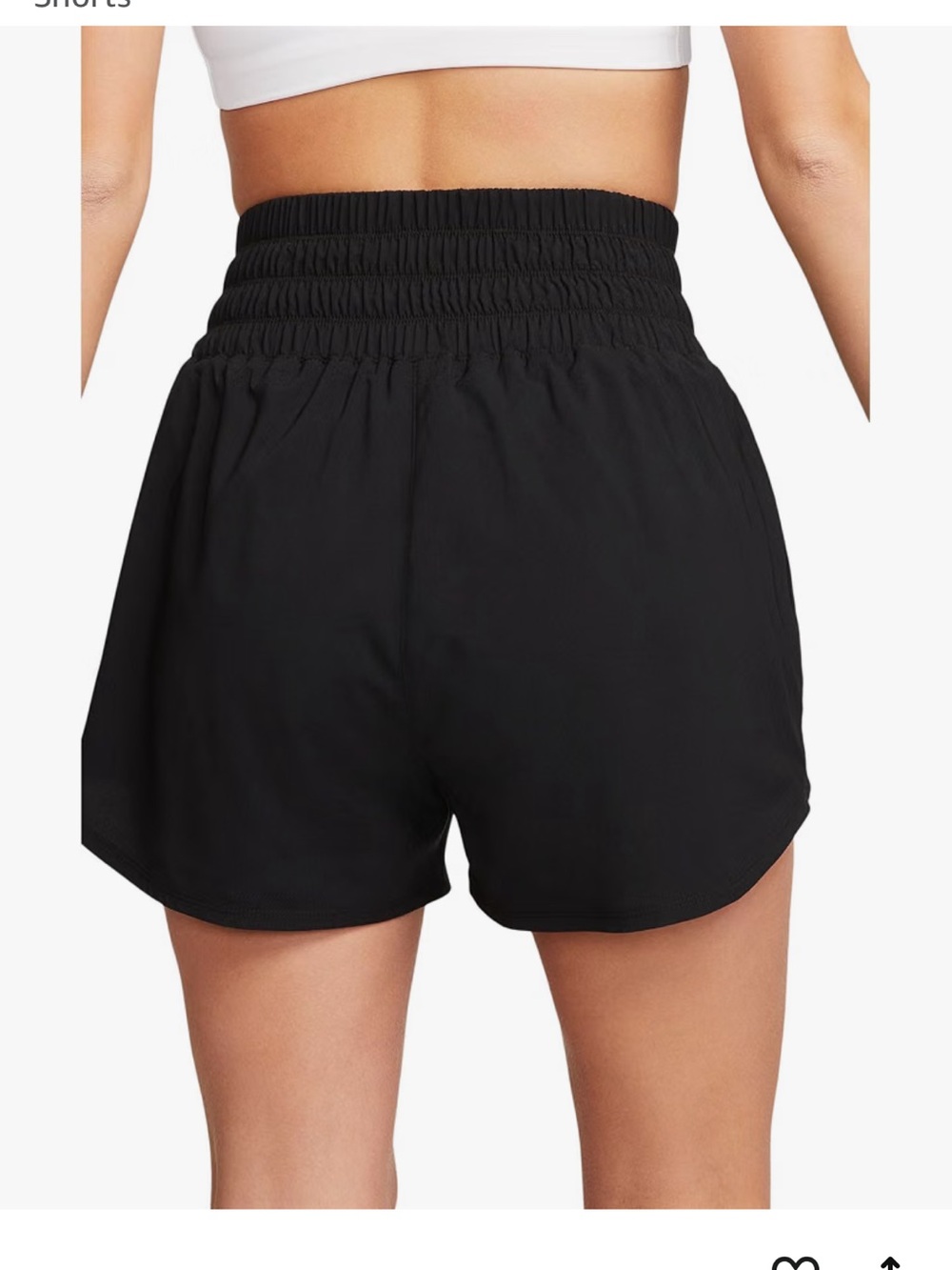 Nike Black Athletic High-Waist Running Shorts - Picture 4 of 7
